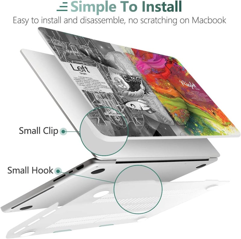 DONGKE Case for M5 MacBook Pro 14 inch 2025 2024-2021 M4 M3 M2 M1, Plastic Hard Shell Cover Compatible with A3434 A3112 A3401 A3185 A2992 A2779 A2442, Retina XDR Display & Touch ID, Right & Left Brain - Image 4